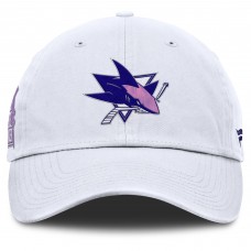 Бейсболка San Jose Sharks Fanatics White Authentic Pro Hockey Fights Cancer