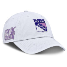Бейсболка New York Rangers Fanatics White Authentic Pro Hockey Fights Cancer