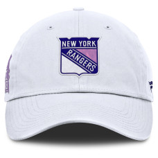 Бейсболка New York Rangers Fanatics White Authentic Pro Hockey Fights Cancer