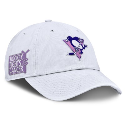 Бейсболка Pittsburgh Penguins Fanatics White Authentic Pro Hockey Fights Cancer