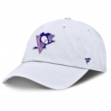 Бейсболка Pittsburgh Penguins Fanatics White Authentic Pro Hockey Fights Cancer
