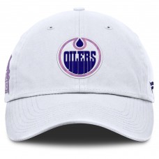 Бейсболка Edmonton Oilers Fanatics White Authentic Pro Hockey Fights Cancer