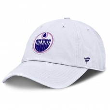 Бейсболка Edmonton Oilers Fanatics White Authentic Pro Hockey Fights Cancer