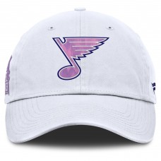 Бейсболка St. Louis Blues Fanatics White Authentic Pro Hockey Fights Cancer