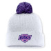 Шапка с помпоном Los Angeles Kings Fanatics White Authentic Pro Hockey Fights Cancer Cuffed