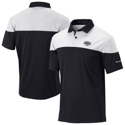 Los Angeles Kings Columbia Black/White Best Ball Omni-Wick Polo