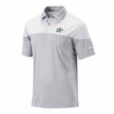 Dallas Stars Columbia Gray/White Best Ball Omni-Wick Polo