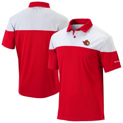 Ottawa Senators Columbia Red/White Best Ball Omni-Wick Polo