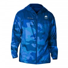 Buffalo Sabres Columbia Royal Camo Flash Challenger Omni-Shade Full-Zip Hoodie Windbreaker