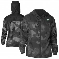 Dallas Stars Columbia Black Camo Flash Challenger Omni-Shade Full-Zip Hoodie Windbreaker