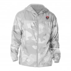 Толстовка на молнии Florida Panthers Columbia White Camo Flash Challenger Omni-Shade Windbreaker