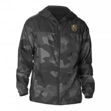 Толстовка на молнии Vegas Golden Knights Columbia Black Camo Flash Challenger Omni-Shade Windbreaker