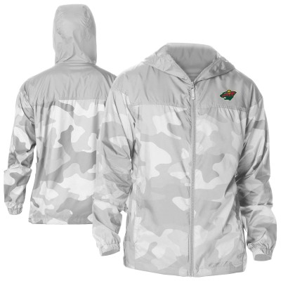 Толстовка на молнии Minnesota Wild Columbia Gray Camo Flash Challenger Omni-Shade Windbreaker