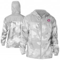 Толстовка на молнии Montreal Canadiens Columbia Gray Camo Flash Challenger Omni-Shade Windbreaker