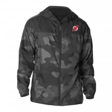 Толстовка на молнии New Jersey Devils Columbia Black Camo Flash Challenger Omni-Shade Windbreaker