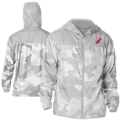 Толстовка на молнии New Jersey Devils Columbia Gray Camo Flash Challenger Omni-Shade Windbreaker