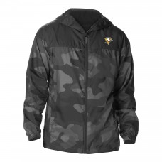 Толстовка на молнии Pittsburgh Penguins Columbia Black Camo Flash Challenger Omni-Shade Windbreaker