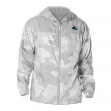 Толстовка на молнии San Jose Sharks Columbia Gray Camo Flash Challenger Omni-Shade Windbreaker