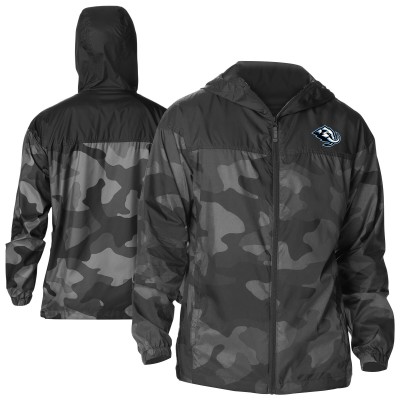Толстовка на молнии Utah Hockey Club Columbia Black Camo Flash Challenger Omni-Shade Windbreaker