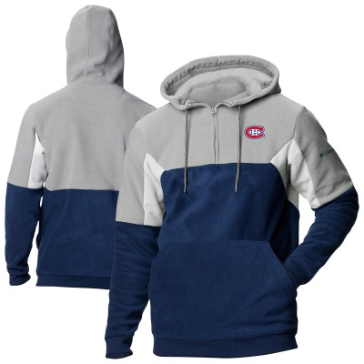 Толстовка на короткой молнии Montreal Canadiens Columbia Navy Lodge Fleece