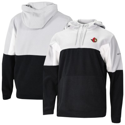Ottawa Senators Columbia Black Lodge Fleece Quarter-Zip Hoodie
