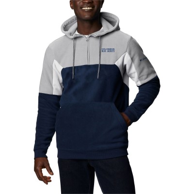 Columbus Blue Jackets Columbia Navy Lodge Fleece Quarter-Zip Hoodie