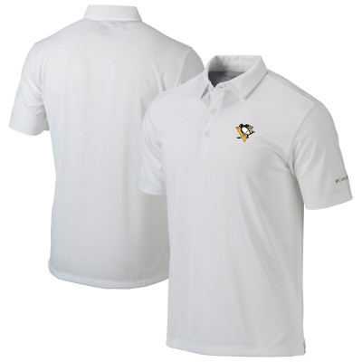 Pittsburgh Penguins Columbia White Drive Omni-Wick Polo