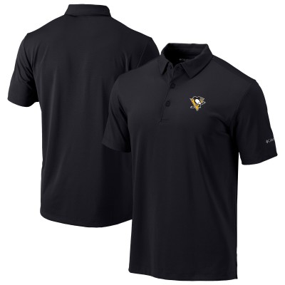 Pittsburgh Penguins Columbia Black Drive Omni-Wick Polo