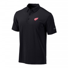 Detroit Red Wings Columbia Black Drive Omni-Wick Polo