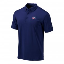 Columbus Blue Jackets Columbia Navy Drive Omni-Wick Polo