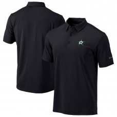 Dallas Stars Columbia Black Drive Omni-Wick Polo