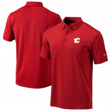 Calgary Flames Columbia Red Drive Omni-Wick Polo