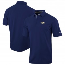 Nashville Predators Columbia Navy Even Lie Omni-Wick Polo