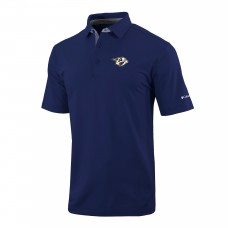Nashville Predators Columbia Navy Even Lie Omni-Wick Polo