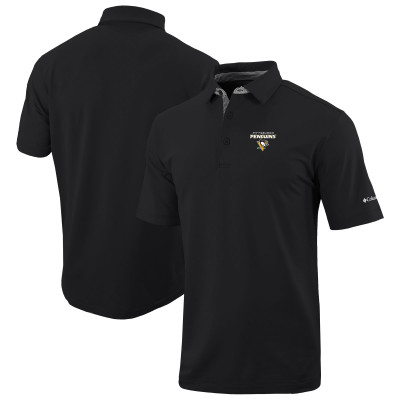Поло Pittsburgh Penguins Columbia Black Even Lie Omni-Wick