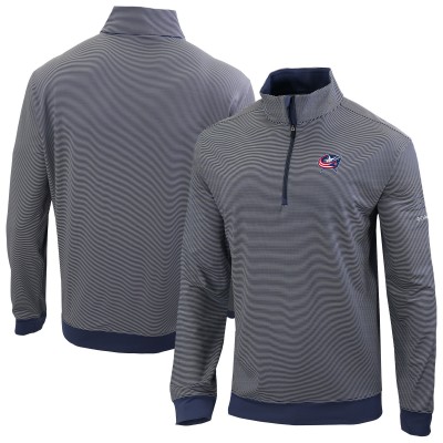 Columbus Blue Jackets Columbia Navy Even Lie Omni-Wick Quarter-Zip Top
