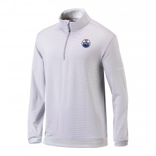 Edmonton Oilers Columbia Gray Even Lie Omni-Wick Quarter-Zip Top