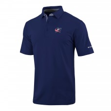 Columbus Blue Jackets Columbia Navy Even Lie Omni-Wick Polo