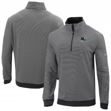 San Jose Sharks Columbia Black Even Lie Omni-Wick Quarter-Zip Top