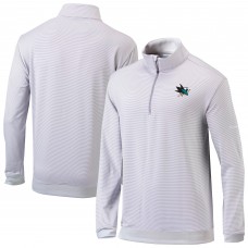 San Jose Sharks Columbia Gray Even Lie Omni-Wick Quarter-Zip Top