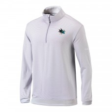 San Jose Sharks Columbia Gray Even Lie Omni-Wick Quarter-Zip Top