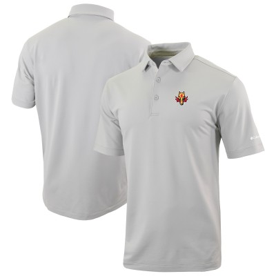 Calgary Flames Columbia Gray Even Lie Omni-Wick Polo