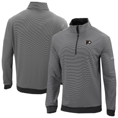 Philadelphia Flyers Columbia Black Even Lie Omni-Wick Quarter-Zip Top