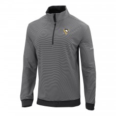 Pittsburgh Penguins Columbia Black Even Lie Omni-Wick Quarter-Zip Top