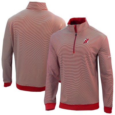 New Jersey Devils Columbia Red Even Lie Omni-Wick Quarter-Zip Top