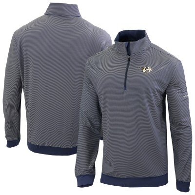 Nashville Predators Columbia Navy Even Lie Omni-Wick Quarter-Zip Top