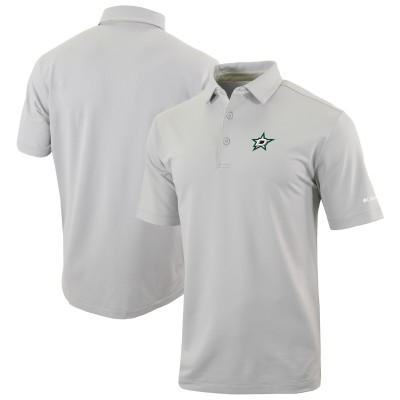 Dallas Stars Columbia Gray Even Lie Omni-Wick Polo
