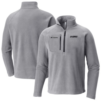 Los Angeles Kings Columbia Gray Fast Trek III Raglan Half-Zip Fleece Jacket