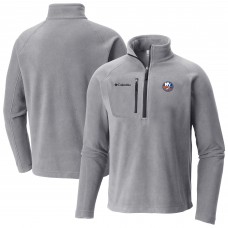 New York Islanders Columbia Gray Fast Trek III Raglan Half-Zip Fleece Jacket