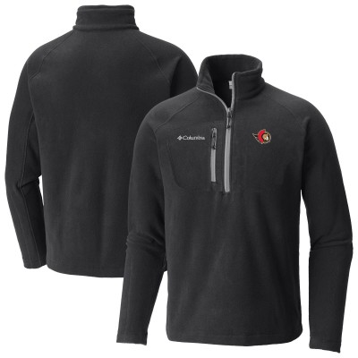 Ottawa Senators Columbia Black Fast Trek III Raglan Half-Zip Fleece Jacket